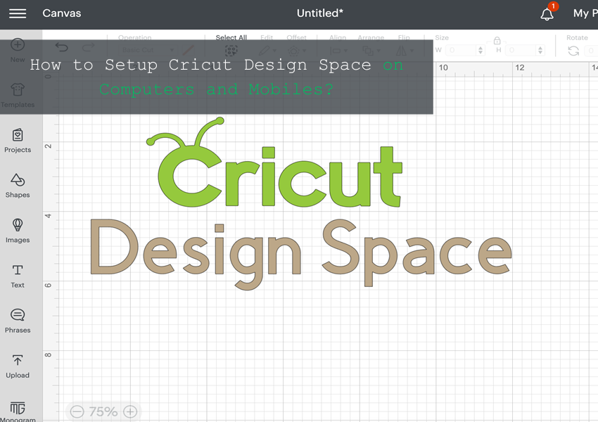 setup cricut design space